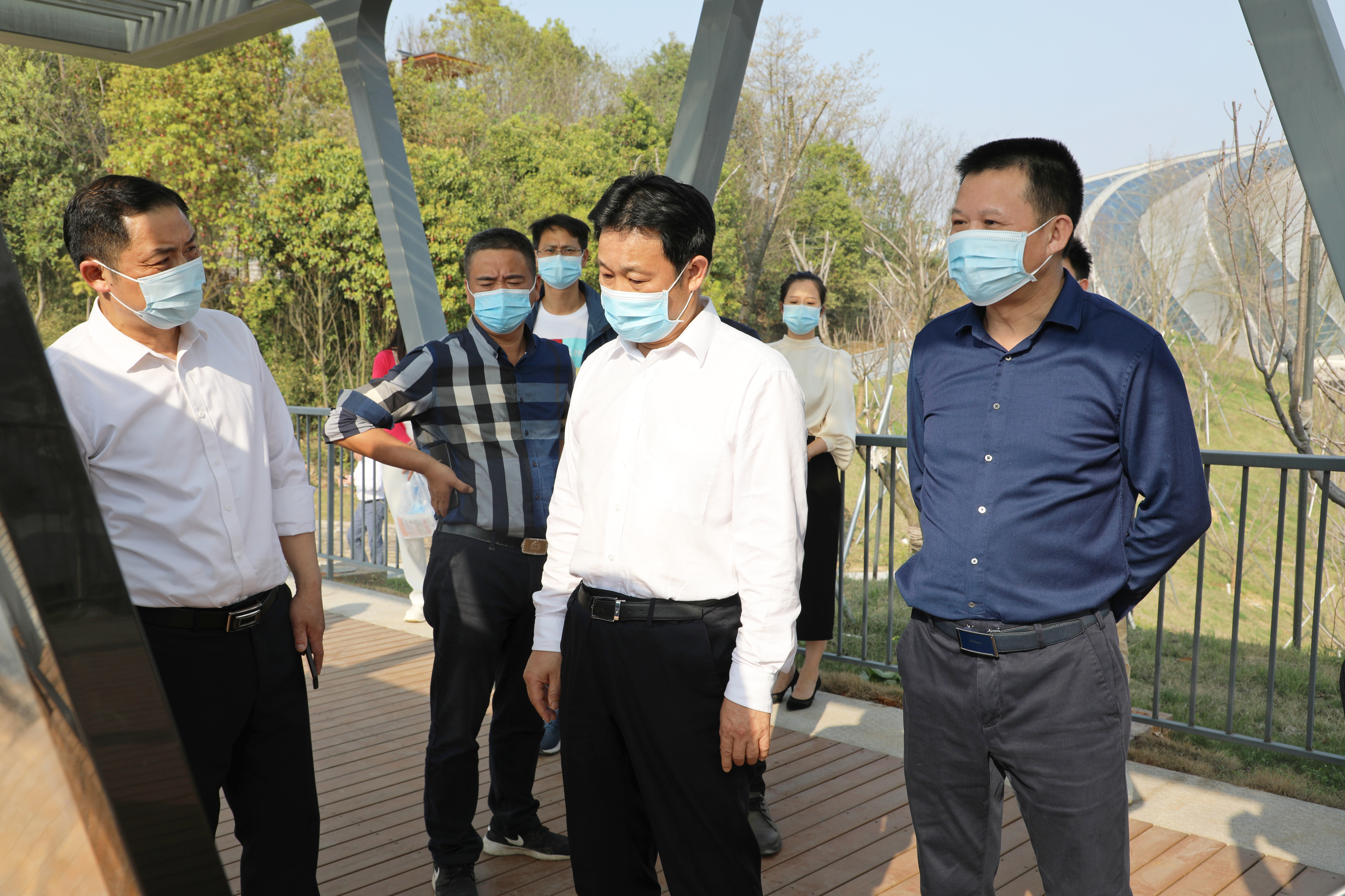3月15日，市委副書記、湖南省第十四屆運動會，第十一屆殘疾人運動會岳陽市籌備委員會執行主任李摯調研第十四屆省運會部分場館建設項目。.jpg